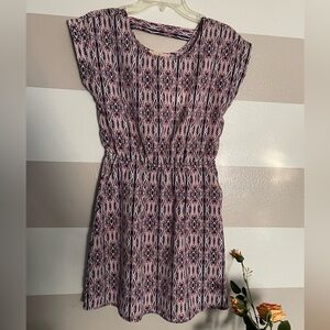 Pink Republic Pink and Navy Patterned Top